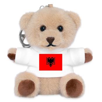 Albanien - Teddy Schlüsselanhänger - Weiß - Vorne