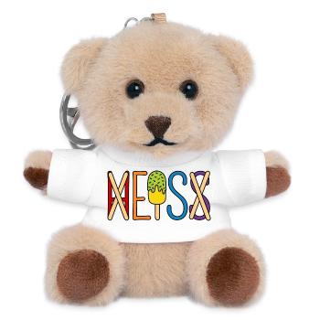 Eis - heiß - H EIS S - Teddy Schlüsselanhänger - Weiß - Vorne