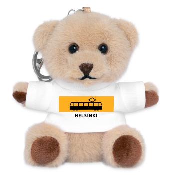 RATIKKA STOP HELSINKI T-Shirts und Geschenkartikel - Teddy Schlüsselanhänger - Weiß - Vorne