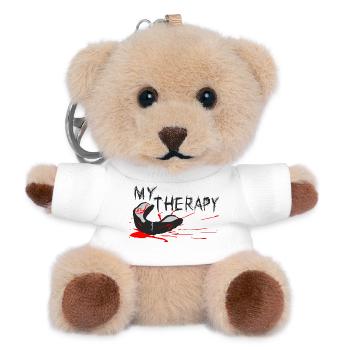 My Therapy - Teddy Schlüsselanhänger - Weiß - Vorne