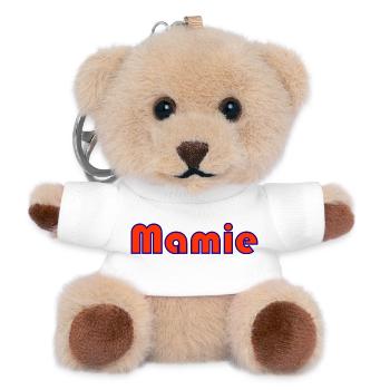 MAMA. MUTTERTAG. SCHÖNEN MUTTERTAG. ICH LIEBE DICH - Teddy Schlüsselanhänger - Weiß - Vorne