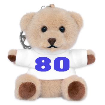 HAPPY BIRTHDAY. JOYEUX ANNIVERSAIRE. ANNIVERSAIRE. - Porte-clés ourson - blanc - Devant