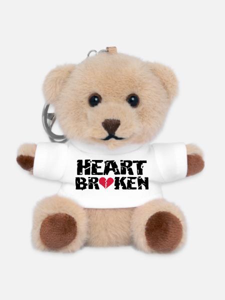 Herz <3Broken - Teddy Schlüsselanhänger - Weiß