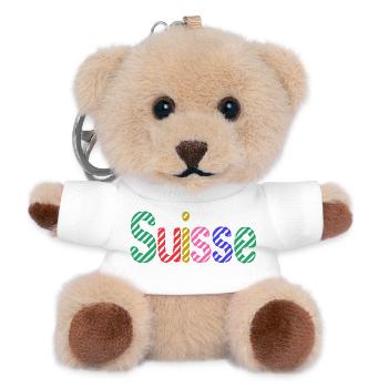 SCHWEIZ. HUMOR. LAND. FLAGGE. GENF. LAUSANNE - Teddy Schlüsselanhänger - Weiß - Vorne