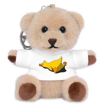 Schlafendes Küken - Teddy Schlüsselanhänger - Weiß - Vorne