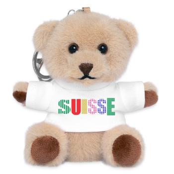 SUISSE - Porte-clés ourson - blanc - Devant