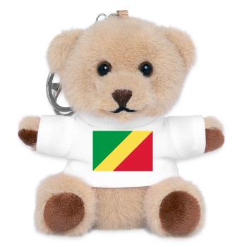 Demokratische Republik Kongo - Teddy Schlüsselanhänger - Weiß - Vorne