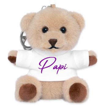 OPA. OPA. PAPA. VATERTAG. FROHER VATERTAG. - Teddy Schlüsselanhänger - Weiß - Vorne