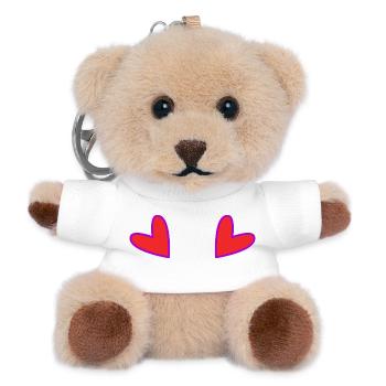 COEUR. FÊTE DES MÈRES. COEUR. BONNE FÊTE. MAMAN - Porte-clés ourson - blanc - Devant