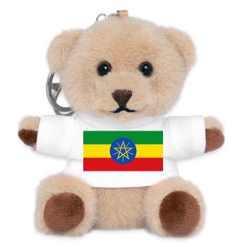 Äthiopien - Teddy Schlüsselanhänger - Weiß - Vorne