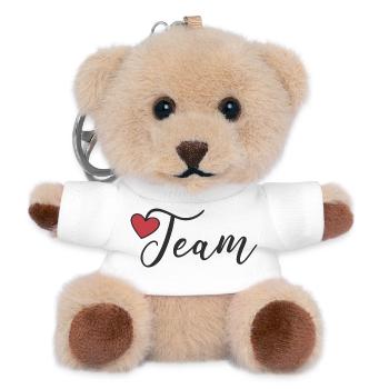 Team Herz - Teddy Schlüsselanhänger - Weiß - Vorne