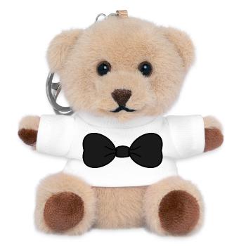 KNOTEN. FLIEGE. MANN. HERR. PAPA. FEST - Teddy Schlüsselanhänger - Weiß - Vorne