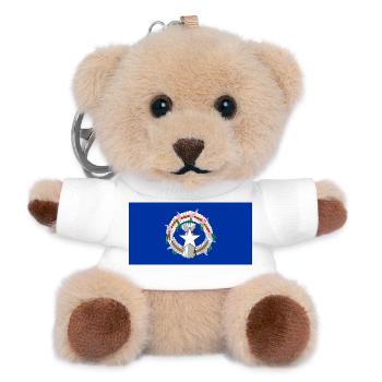 Nördliche Marianen - Teddy Schlüsselanhänger - Weiß - Vorne