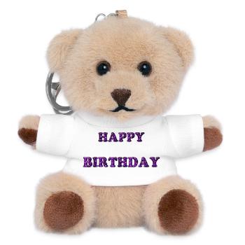ALLES GUTE ZUM GEBURTSTAG. ALLES GUTE ZUM GEBURTSTAG. JAHRESTAG. - Teddy Schlüsselanhänger - Weiß - Vorne