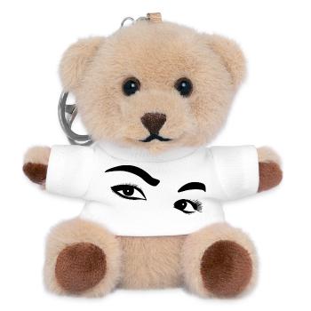 Augen - Teddy Schlüsselanhänger - Weiß - Vorne