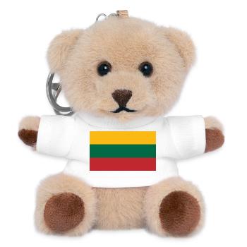 Litauen - Teddy Schlüsselanhänger - Weiß - Vorne