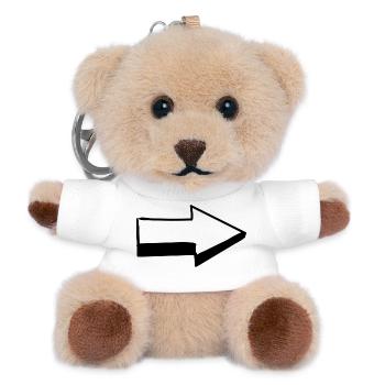 Pfeil - Teddy Schlüsselanhänger - Weiß - Vorne
