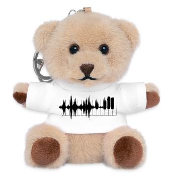 Klavier, Tastaturtasten. Klaviertag. Musik. - Teddy Schlüsselanhänger - Weiß - Vorne