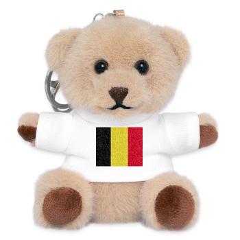 belgien - Teddy Schlüsselanhänger - Weiß - Vorne