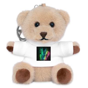 Federn Watercolor - Teddy Schlüsselanhänger - Weiß - Vorne