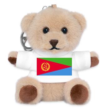 Eritrea - Teddy Schlüsselanhänger - Weiß - Vorne