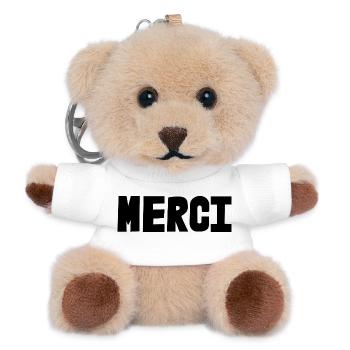 VIELEN DANK. JAHRESTAG. GEBURT. RUHESTAND. VIELEN DANK - Teddy Schlüsselanhänger - Weiß - Vorne