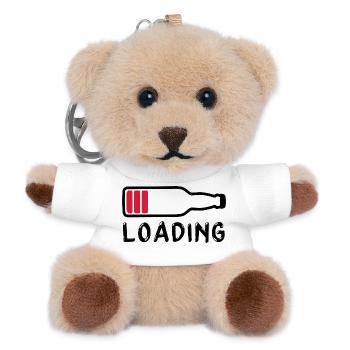 Laden Bier trinken - Laden - Teddy Schlüsselanhänger - Weiß - Vorne