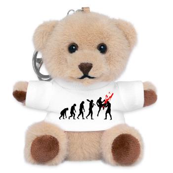 evolution kickboxer - Teddy Schlüsselanhänger - Weiß - Vorne