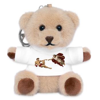 Die Erschaffung des Boxers - Teddy Schlüsselanhänger - Weiß - Vorne