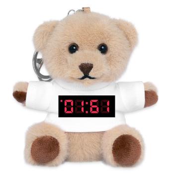 01:61 - TIME BLOCK - Teddy Schlüsselanhänger - Weiß - Vorne