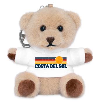 Costa del Sol - Spanien - Espana - Spain - Sommer - Teddy Schlüsselanhänger - Weiß - Vorne