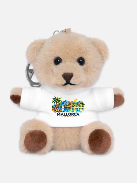 Mallorca - Balearen - Spanien - Espana - Insel - Teddy Schlüsselanhänger - Weiß