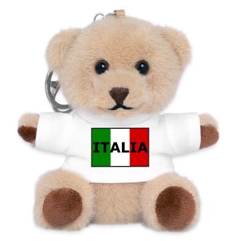 Italienische Flaggen-Typografie - Teddy Schlüsselanhänger - Weiß - Vorne