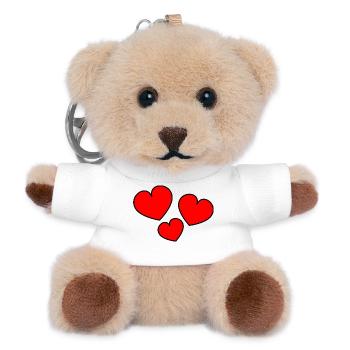 WEIHNACHTEN. FROHE WEIHNACHTEN. FROHE WEIHNACHTEN. NEUJAHR - Teddy Schlüsselanhänger - Weiß - Vorne