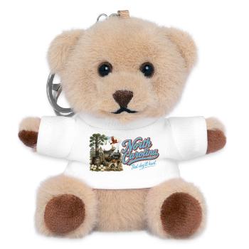 North Carolina Retro Vintage Tar Heel State Design - Teddy Schlüsselanhänger - Weiß - Vorne
