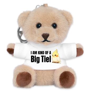 Lustiges Geschenk für Nymphensittich-Vogelliebhaber - Teddy Schlüsselanhänger - Weiß - Vorne