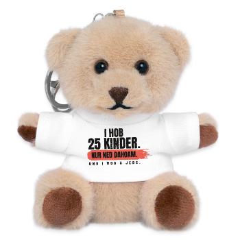 I hob 25 Kinder – nur ned dahoam - Teddy Schlüsselanhänger - Weiß - Vorne