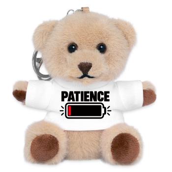 PATIENCE Akku Fast Leer - Teddy Schlüsselanhänger - Weiß - Vorne