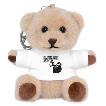 Affen bestreiten die menschliche Abstammung - Teddy Schlüsselanhänger - Weiß - Vorne