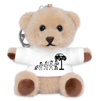  KFZ-Mechaniker Geschenkidee Tuning-Schrauber - Teddy Schlüsselanhänger - Weiß - Vorne