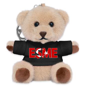 Esme Türkei Flagge Usak - Teddy Schlüsselanhänger - Schwarz - Vorne