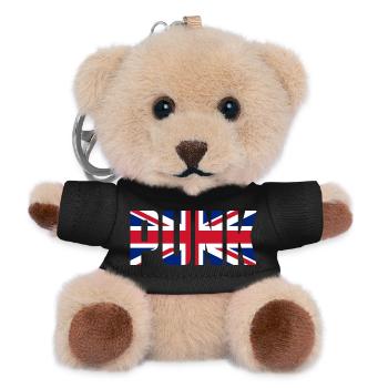 Punk - Teddy Schlüsselanhänger - Schwarz - Vorne