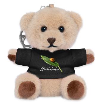 Glückskäferchen Marienkäfer Glück Glücksbringer - Teddy Schlüsselanhänger - Schwarz - Vorne