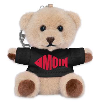 Moin - Fischkopf - Teddy Schlüsselanhänger - Schwarz - Vorne