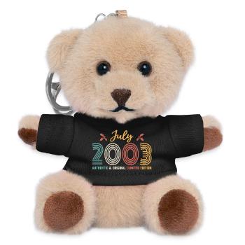 Juli 2003 Geburtstag Juli 2003 Juli - Teddy Schlüsselanhänger - Schwarz - Vorne