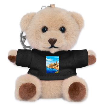 Malta Vintage Travel Poster Souvenir WPA Souvenir - Teddy Keyring - black - Front
