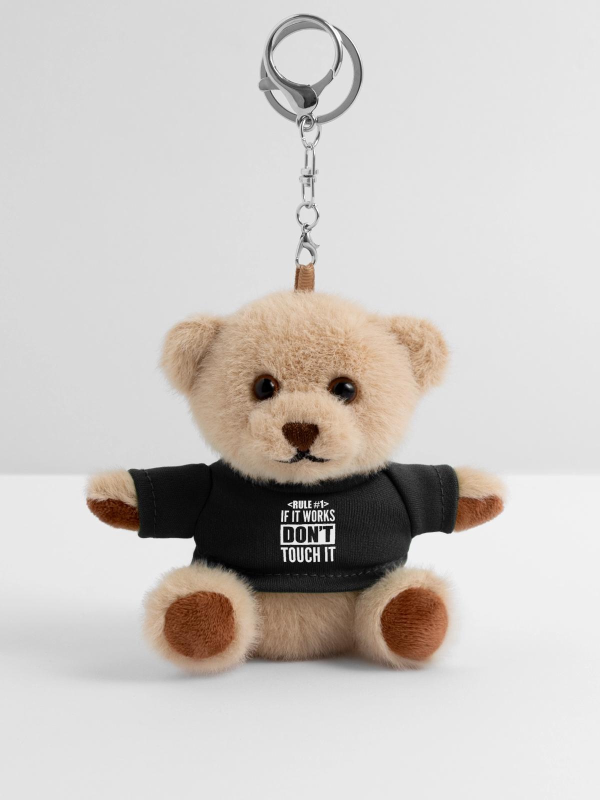Coder Developer Softwareentwickler IT Entwickler - Teddy Schlüsselanhänger - Schwarz - Vorne