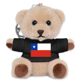 Chile - Teddy Schlüsselanhänger - Schwarz - Vorne
