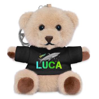 Luca Name Luca - Teddy Schlüsselanhänger - Schwarz - Vorne