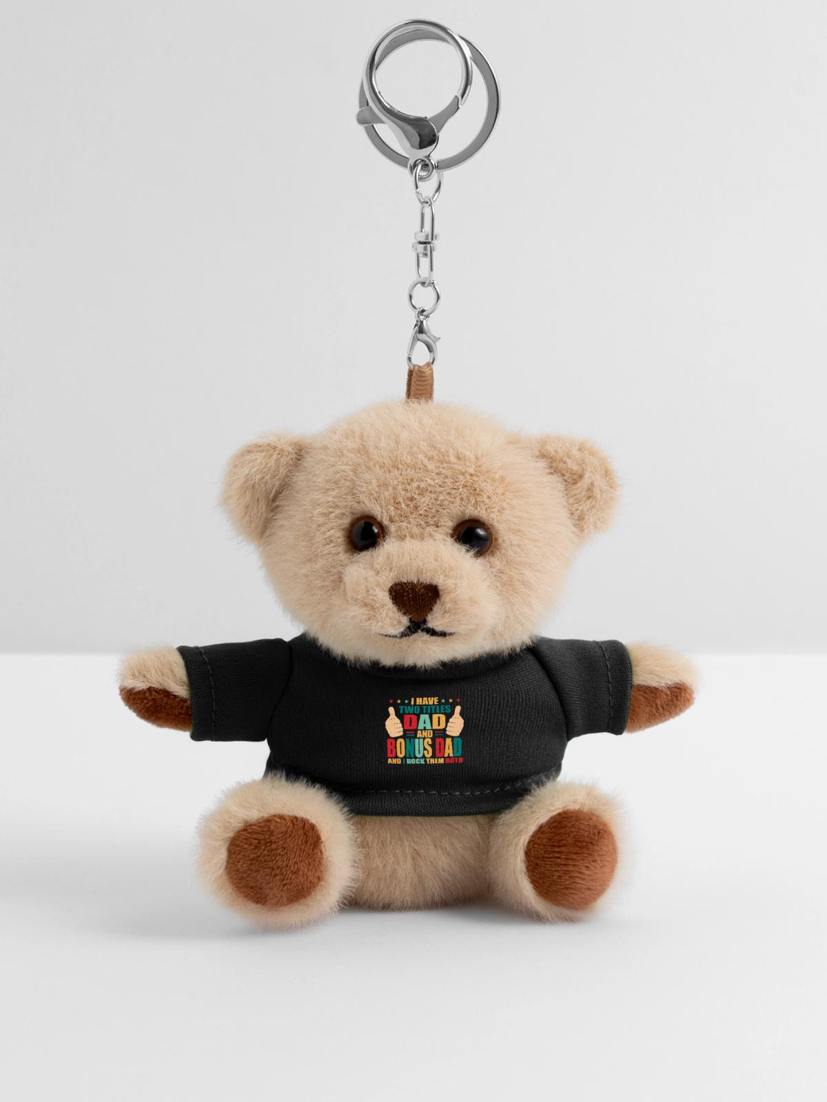 Bonus Dad - Teddy Schlüsselanhänger - Schwarz - Vorne